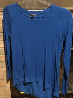 The Limited Royal Blue Layered-Hem Long Sleeve Tee